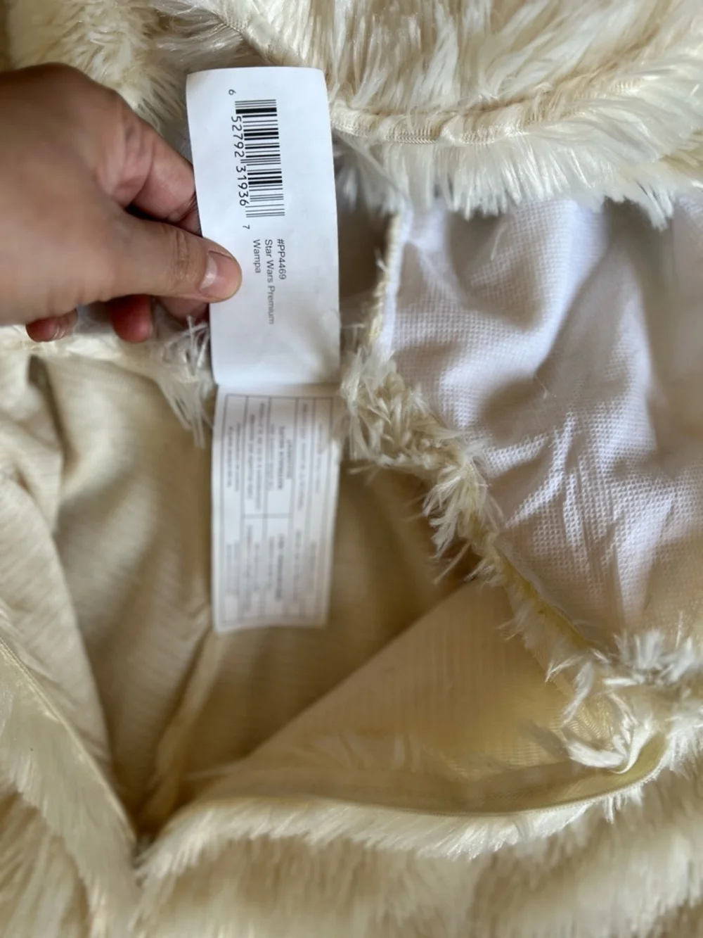 Star Wars White Wampa Plush Costume with Gray Accents - Picture 7 of 11